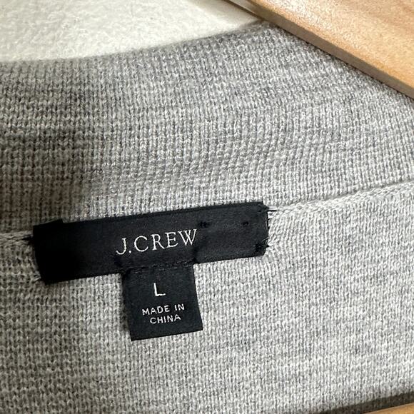 J. CREW Eloise Sweater Blazer Heather Gray Sz Large $178 {TT18} - Picture 4 of 6